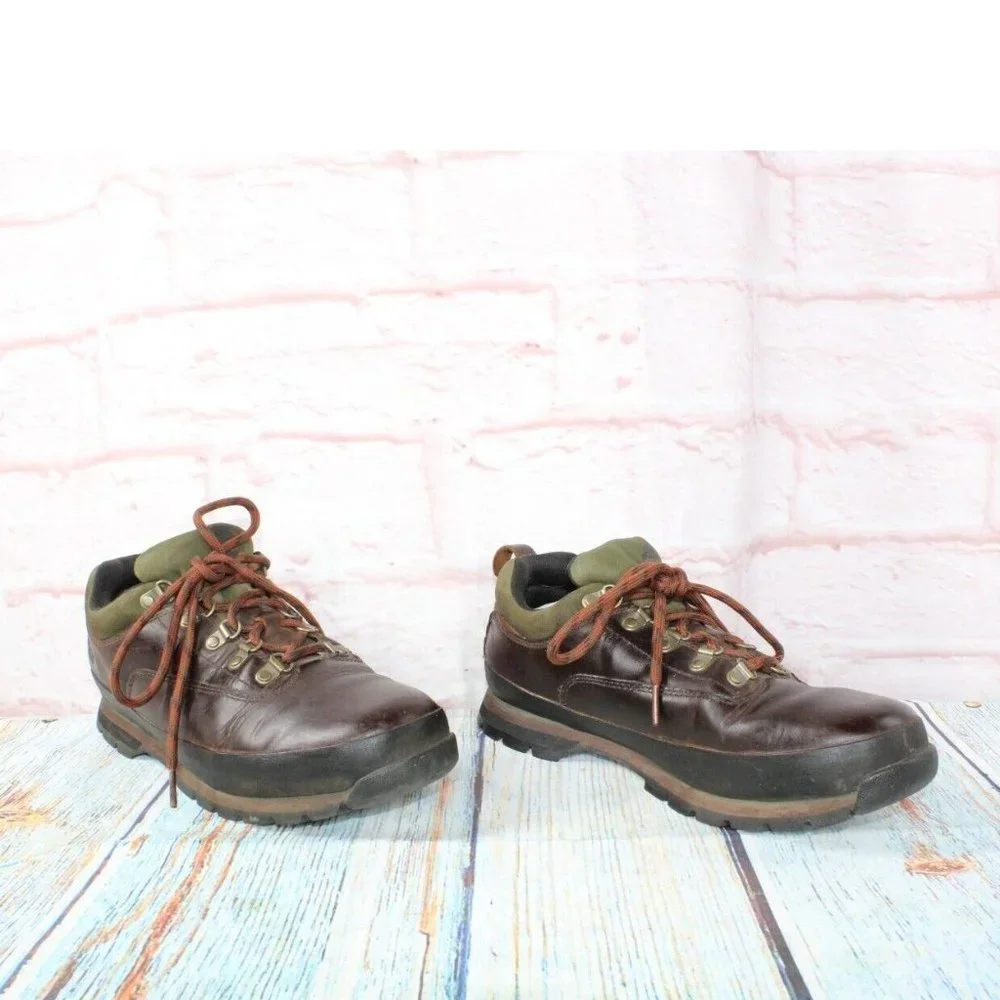 Timberland Euro Hiker Low Gaucho Brown Lace Up Walking Hiking Boots US 10 - Picture 3 of 9
